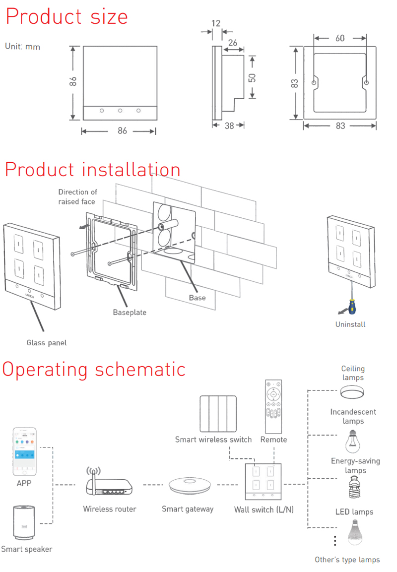 TK-RF01-A ltech smart wall switch